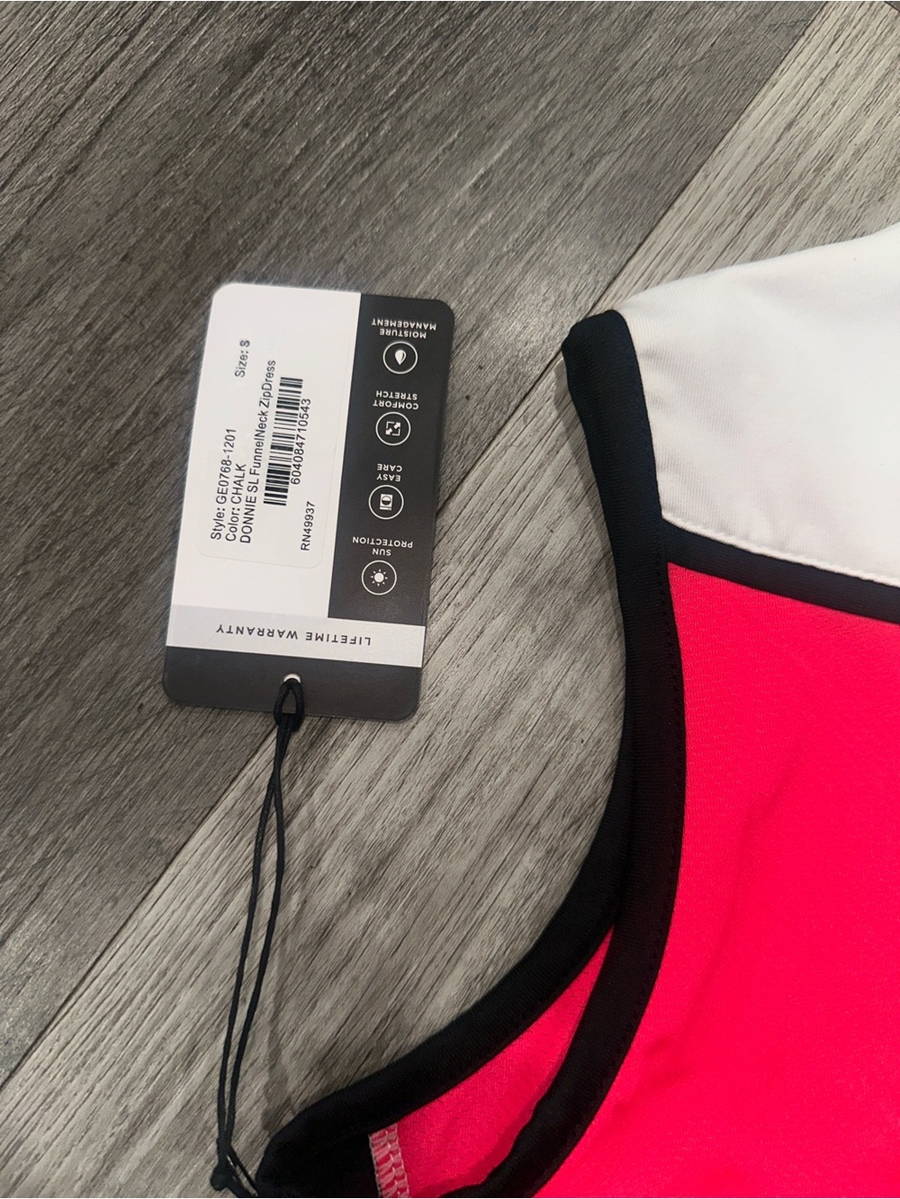 Tail Colorblock Midi Dress in Black, White & Pink - Picture 13 of 14